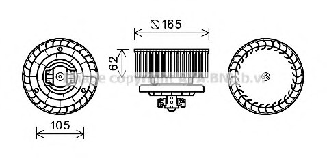 PRASCO PE7507 Electric Motor, interior blower